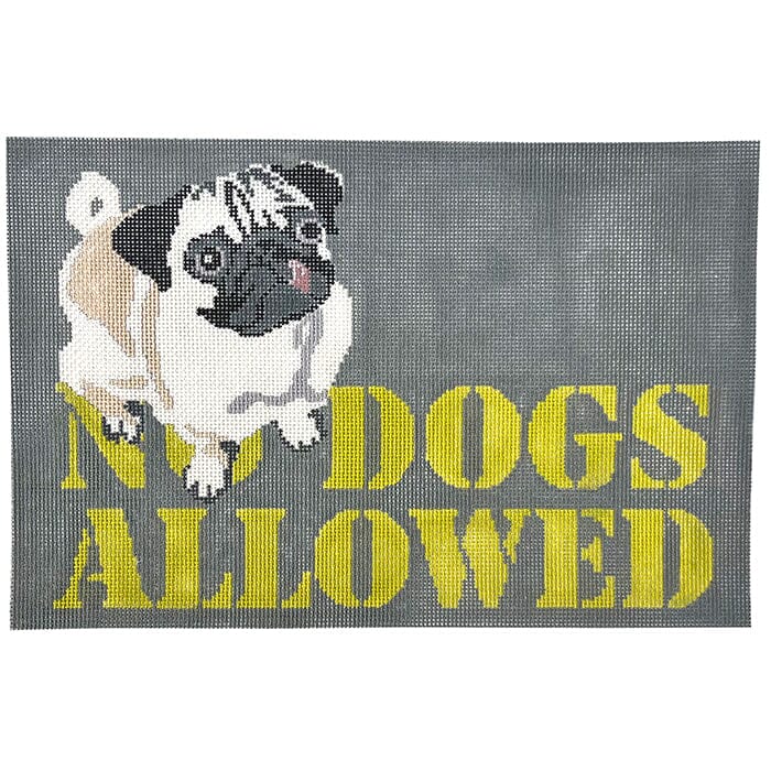 No Dogs Allowed saying