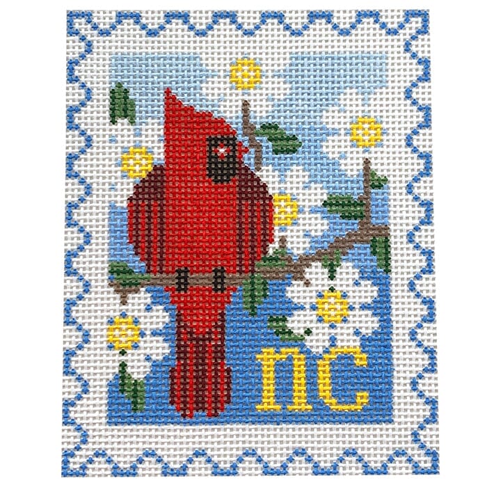 North Carolina State Bird & Flower Stamp with Stitch Guide