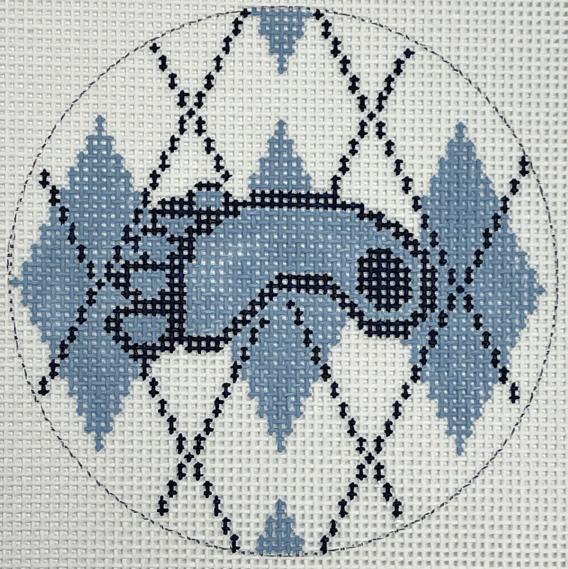 North Carolina Tar Heel Argyle Ornament