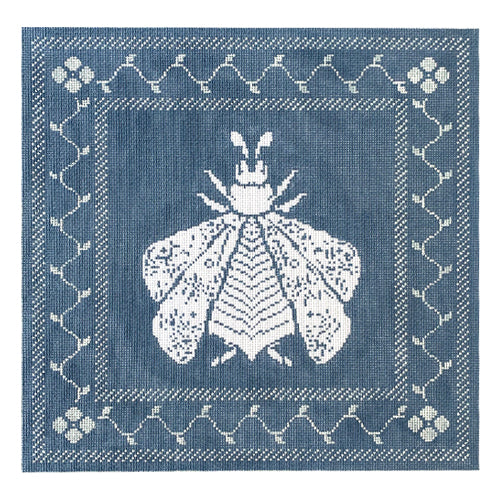 Napoleon's Bee Square Pillow - Wedgewood Blue on 13