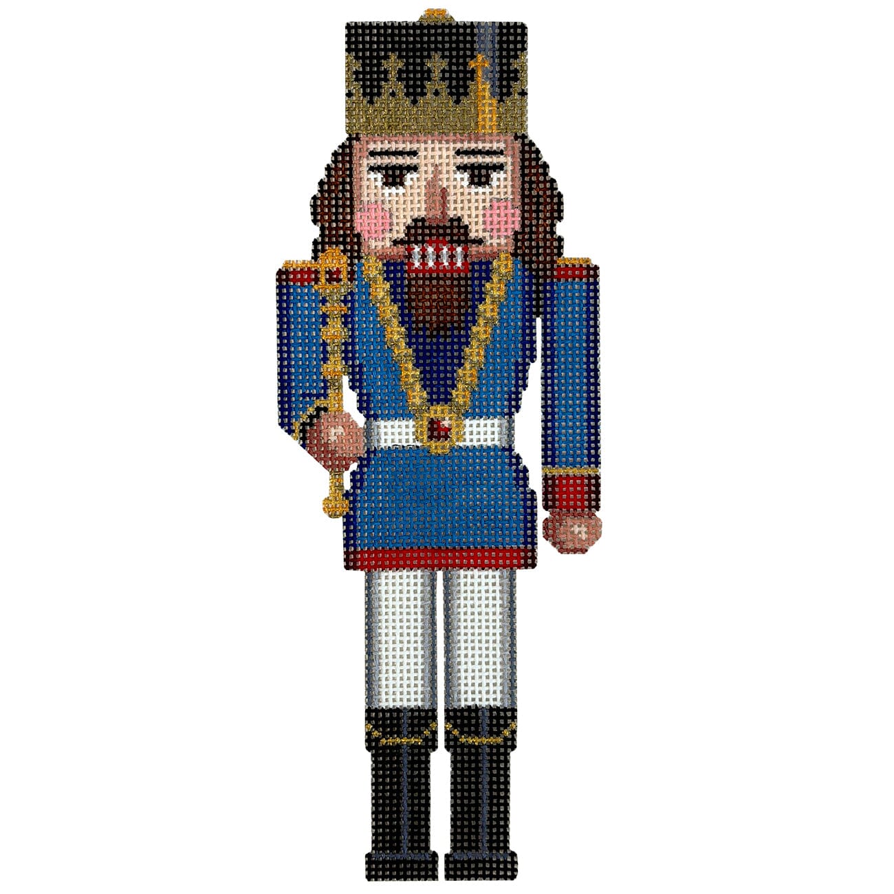 Nutcracker, Blue King with Scepter