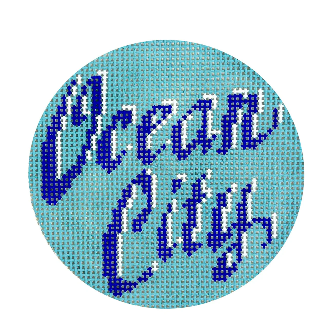 Ocean City Round - Navy on Blue