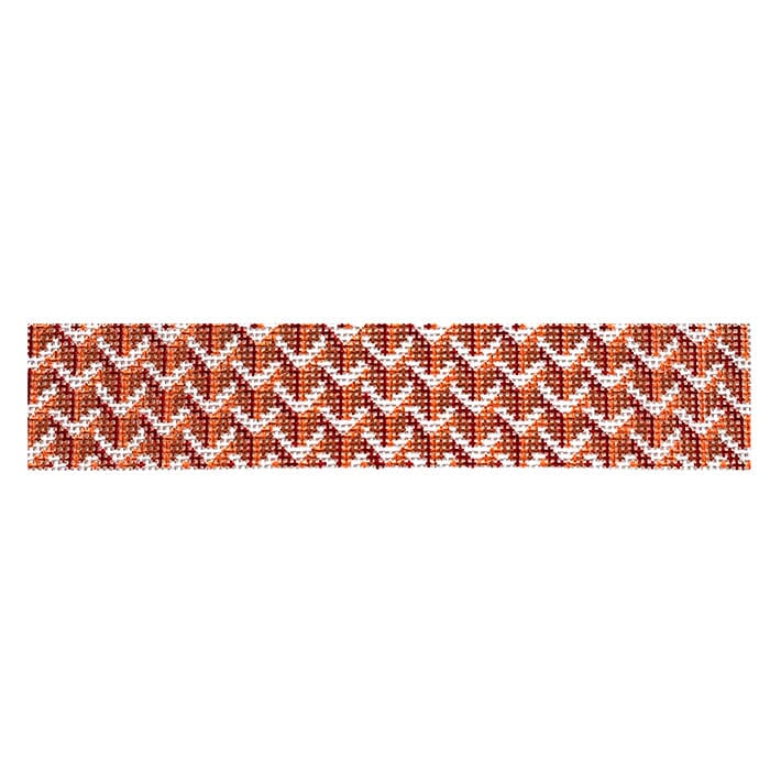 Orange Y Pattern Keychain