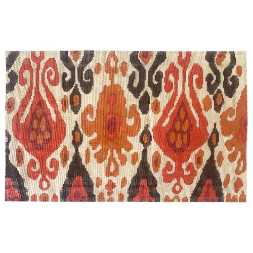 Orla Hot Ikat in Orange, Red & Brown