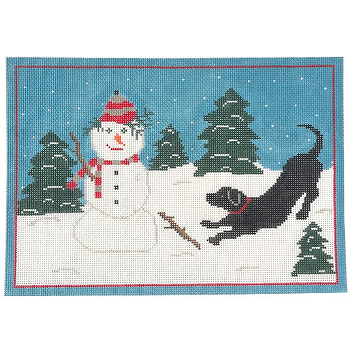 Orvis Snowman with Dog