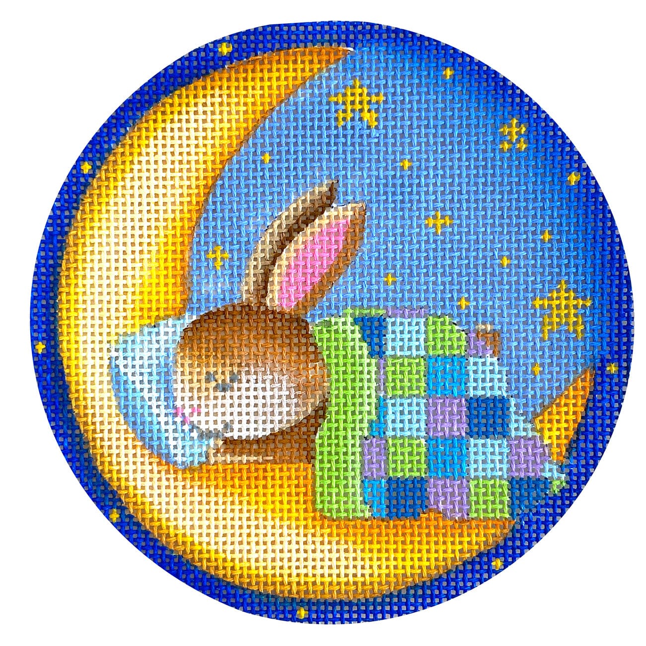 Over the Moon Bunny, Blue Round