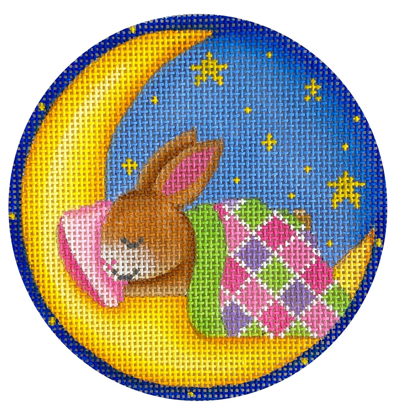 Over the Moon Bunny, Pink Round