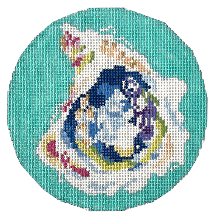 Oyster on Aqua Round