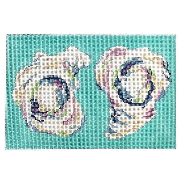 Two Oysters Clutch on Aqua