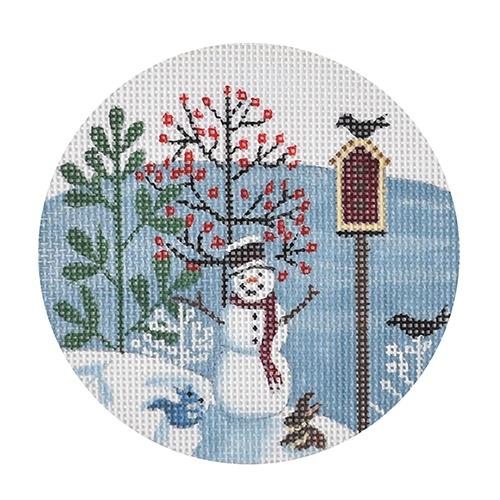 Snowman and Animals Ornament