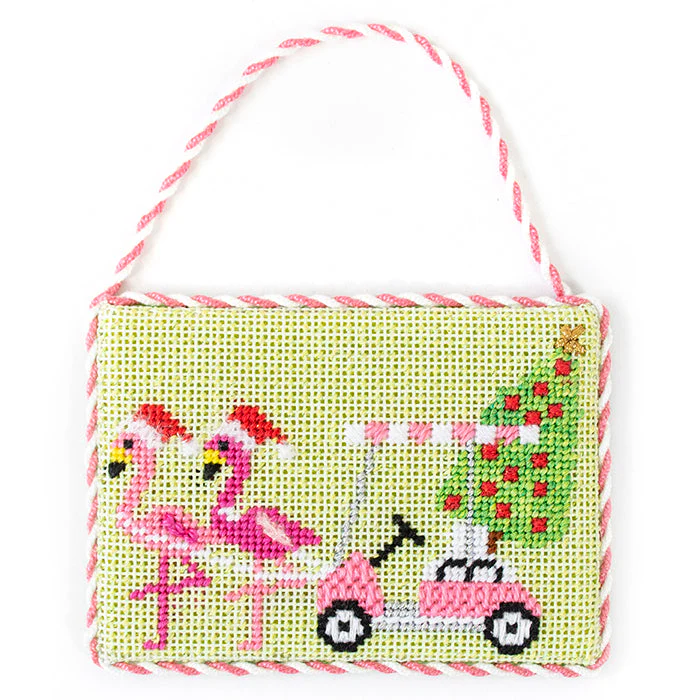 Palm Beach Christmas - Golf Cart with Flamingos Kit - Image 2