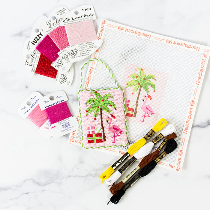 Palm Beach Christmas - Palm Tree & Flamingo