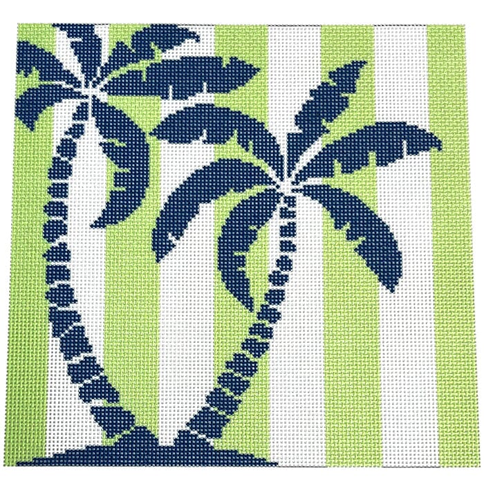 Palm Tree Stencil on Lime