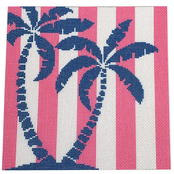 Palm Tree Stencil on Pink