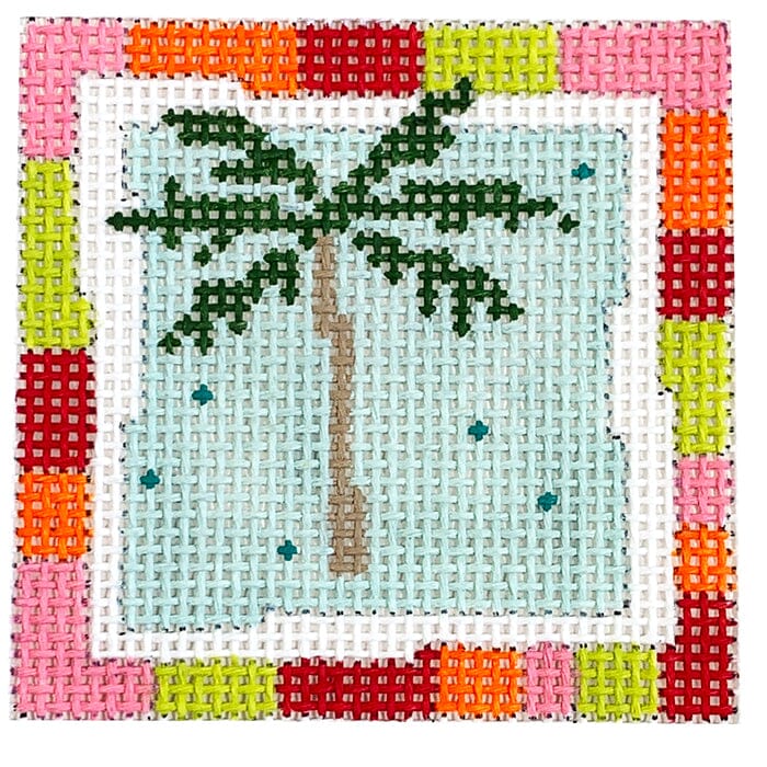 Palm Tree Blue Small Square