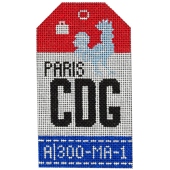 Paris CDG Retro Travel Tag
