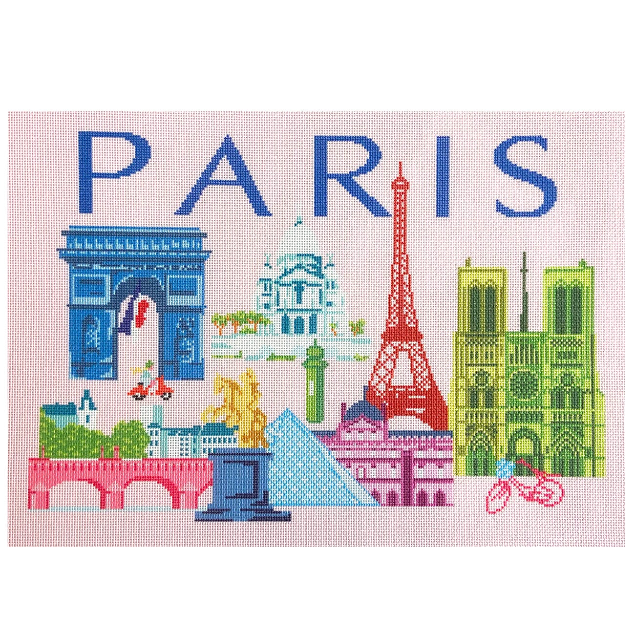 Paris Travel Pillow Canvas