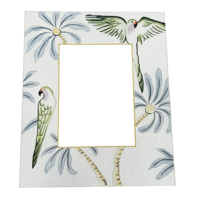 Subtle Tropical Parrots Frame
