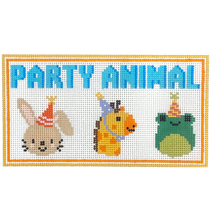 Party Animals with Orange Border