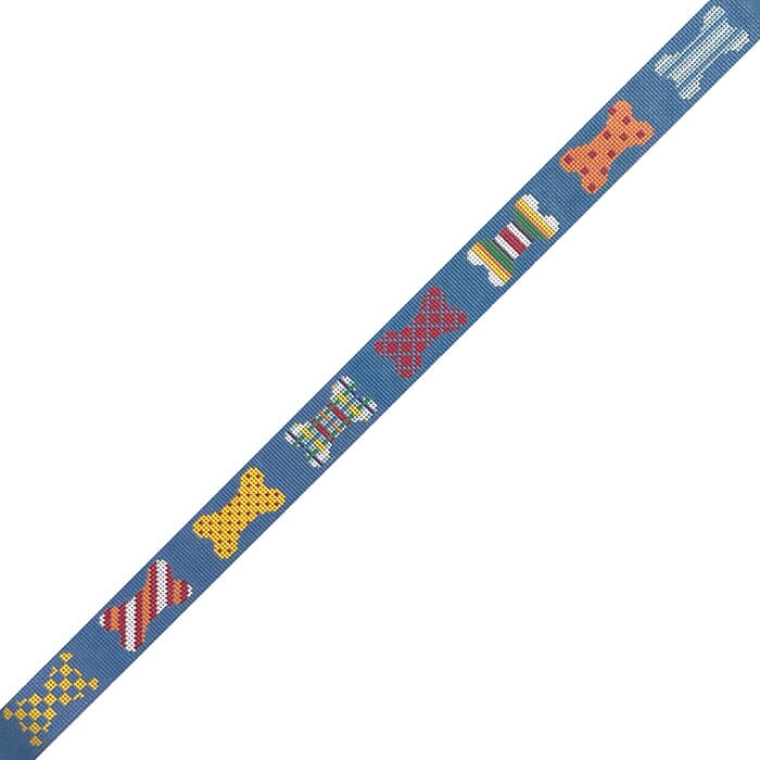 Patchwork Dog Bones Blue Belt