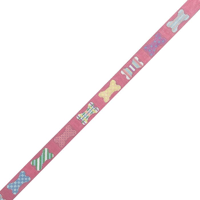 Patchwork Dog Bones Pink Belt