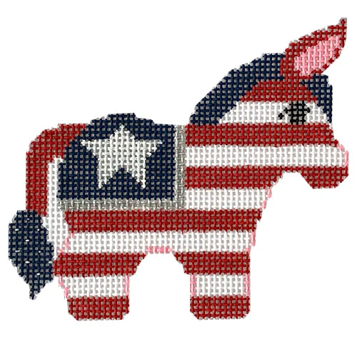 Patriotic Donkey Ornament