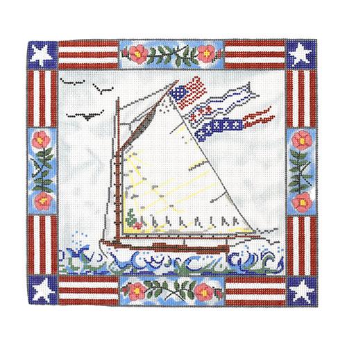 Patriotic Sailboat