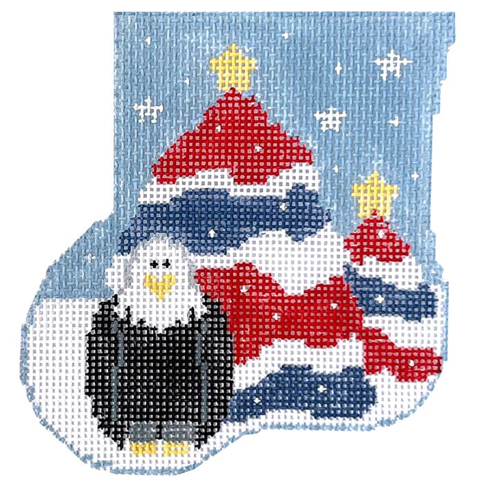 Patriotic Trees with Eagle Insert Mini Stocking