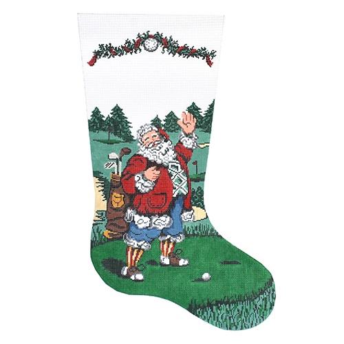 Golfer Santa Stocking