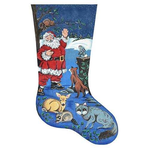 Santa and Woodland Animals Stocking