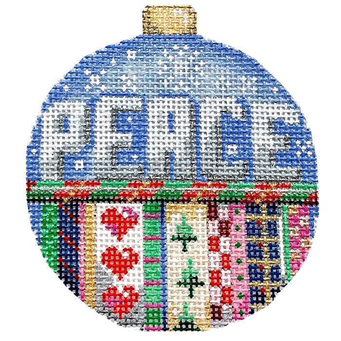 Peace Stripes Ball Ornament Large