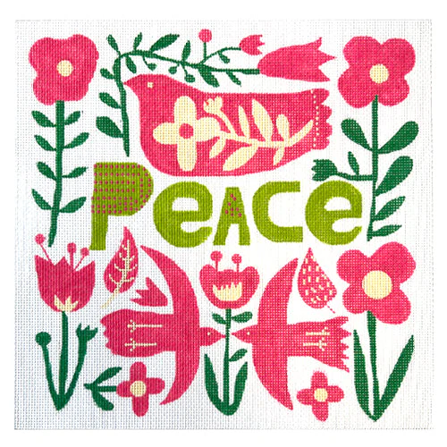 Peace with Doves & Flowers - Carolyn Gavin