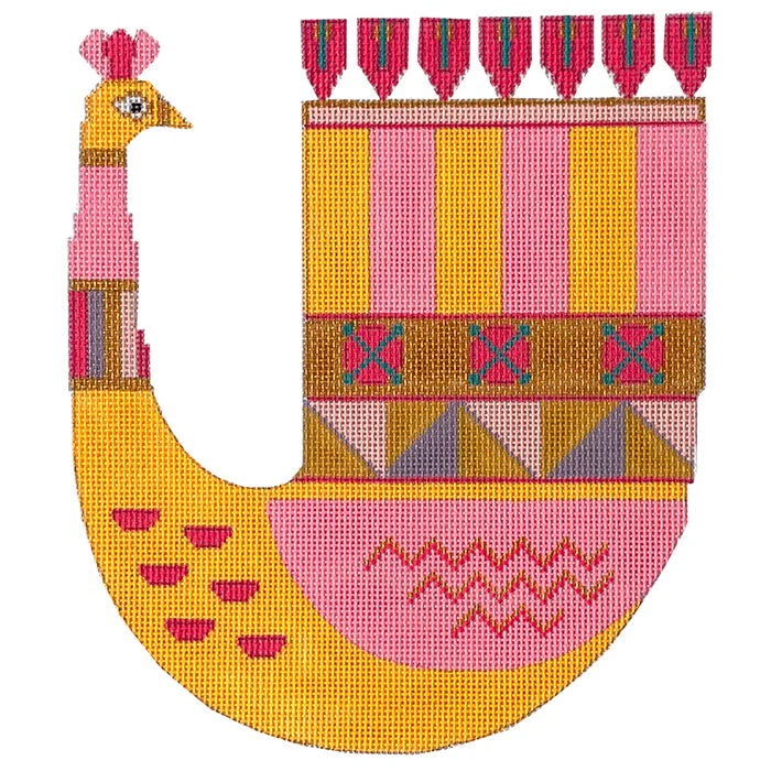 Peacock Party Single Pink Bird no Background