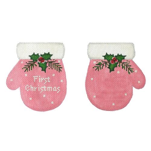 First Christmas Mittens, Pink