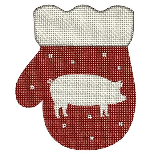 French Country Pig Mitten