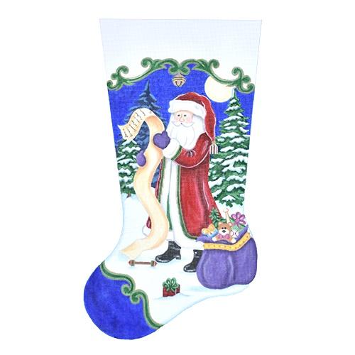 Old World Santa with List on 18