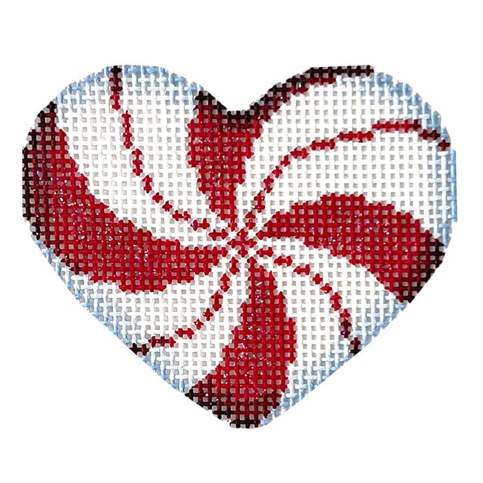 Peppermint Swirl Mini Heart/Red