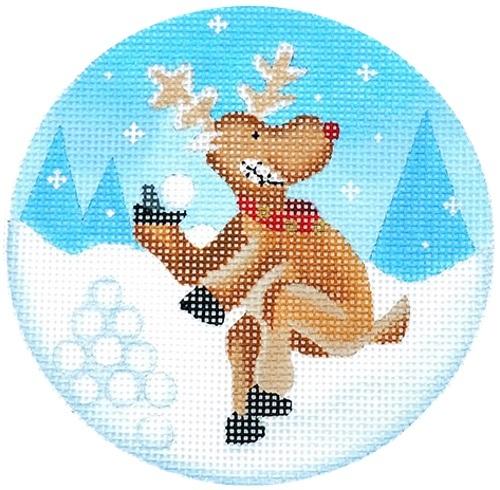 Snowball Throwing Reindeer