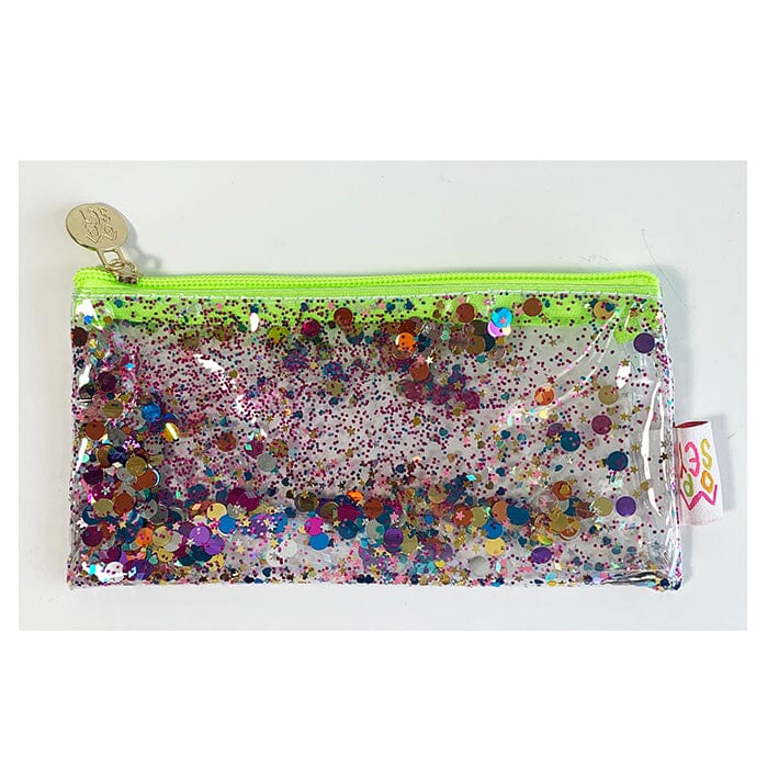 Small Glitter Project Bag (Lime Trim)