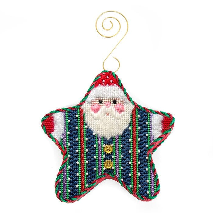 Picot Stripe PJ Santa with Stitch Guide