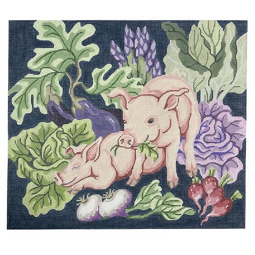 Pigs in the Garden Pillow