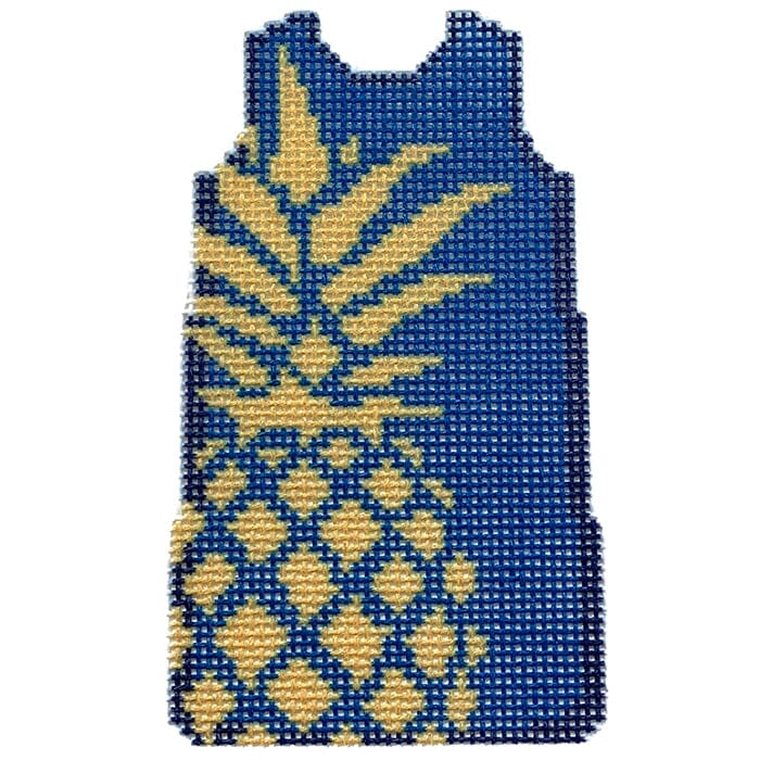 Pineapple Stencil Mini Shift/Navy