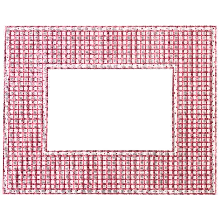 Pink and White Check Frame