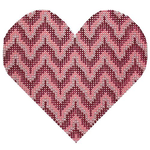 Pink Bargello Heart