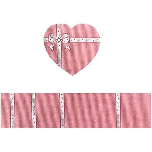 Pink Bow Heart hinged box with hardware