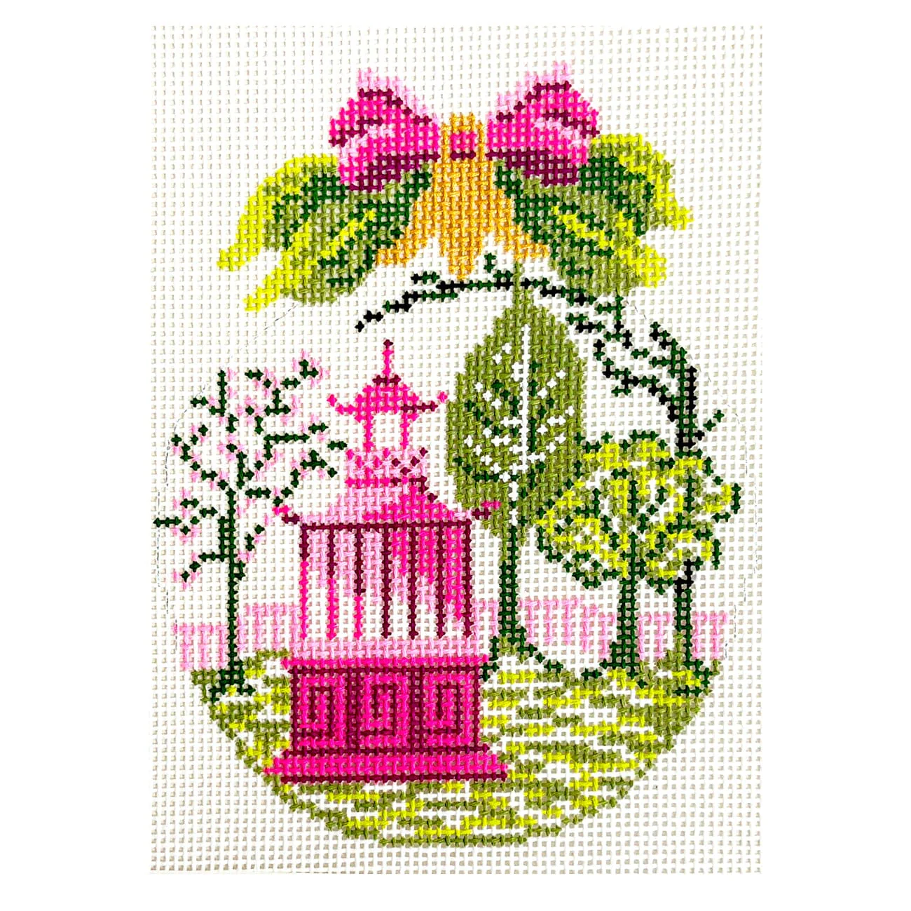 Pink Buds over Garden Folly Ball