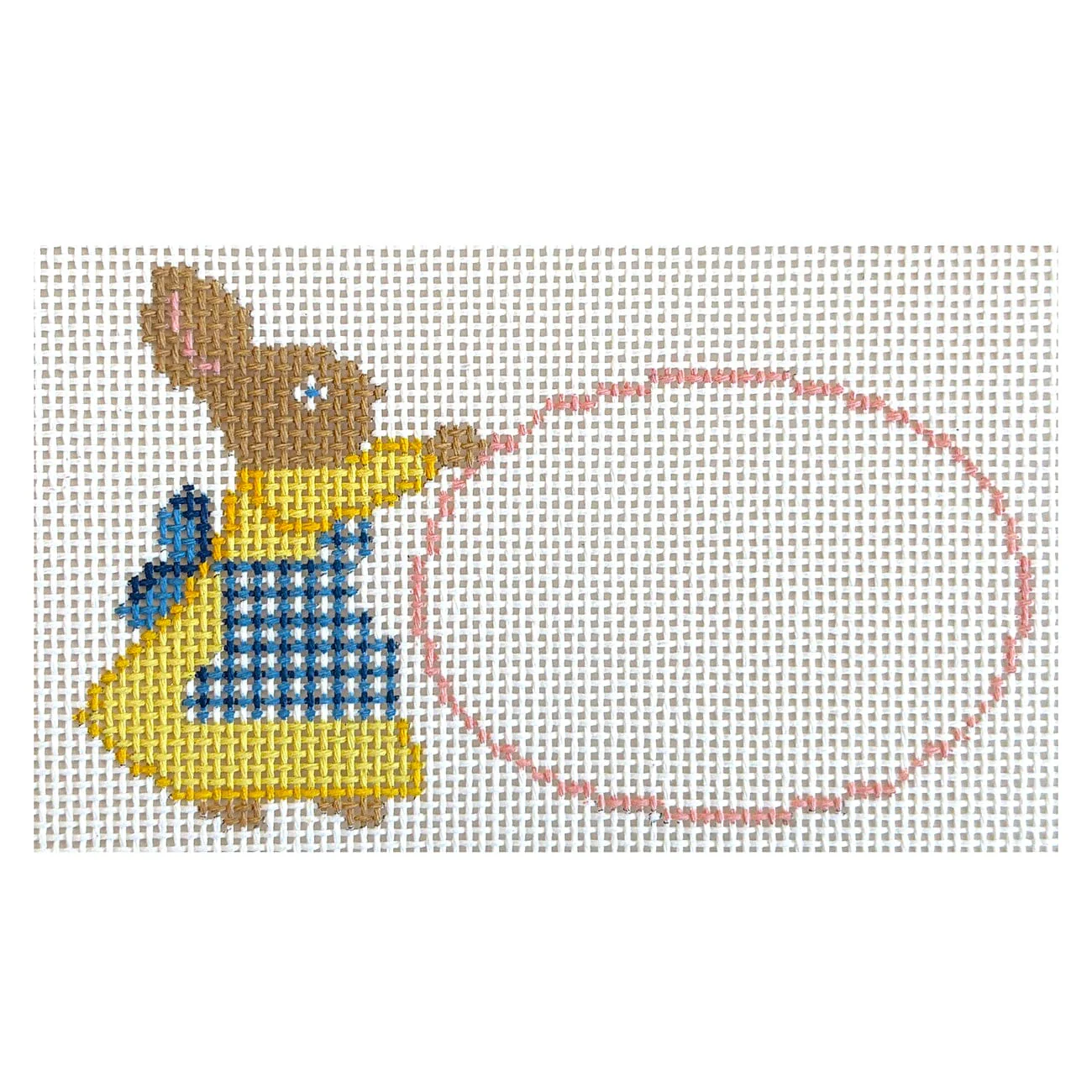 Pink Bunny Basket Tag