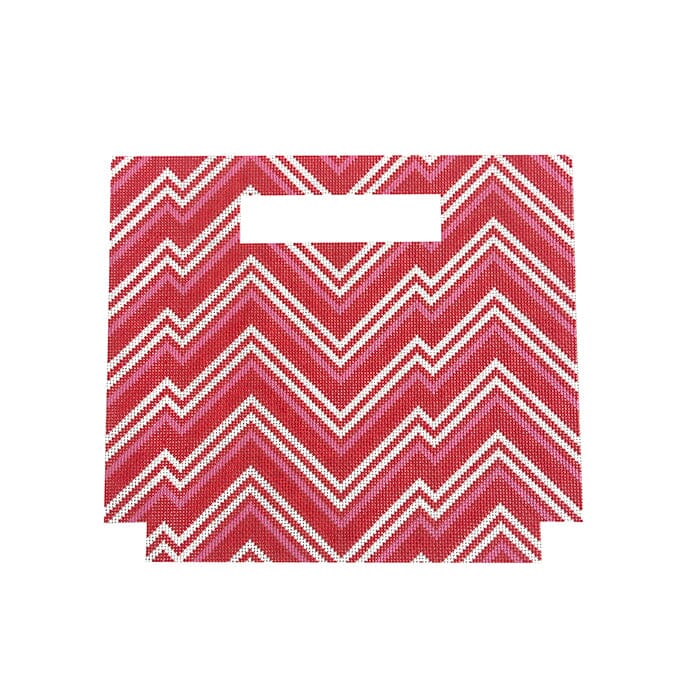 Coral Pink Zag Clutch Large