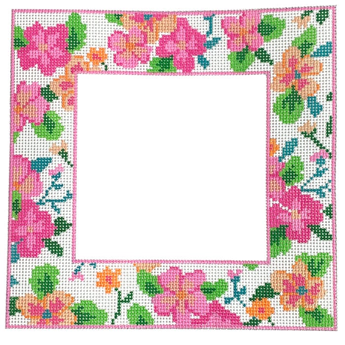 Pink Floral Pillow Frame