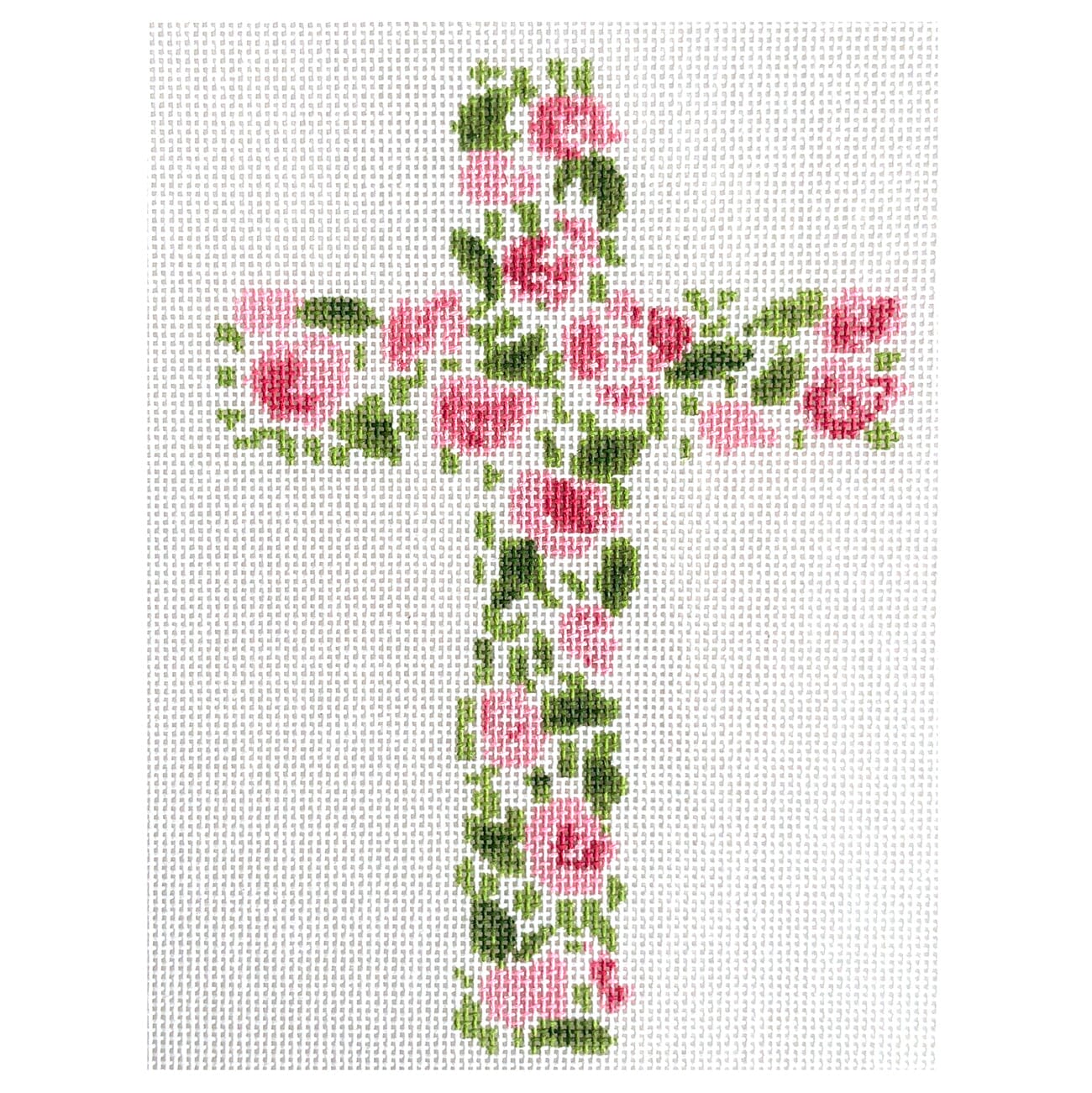 Pink Flowers Cross